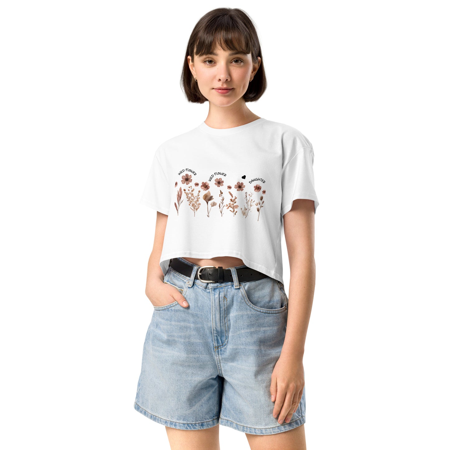 *♥ DAUGHTER* Crop-Top / T-Shirt [Family Matching Look Options] "WILDTO3" *This model ships to EU ONLY*